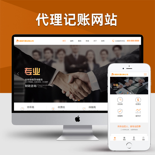 响应式代理记账财政咨询服务类pbootcms网站模板